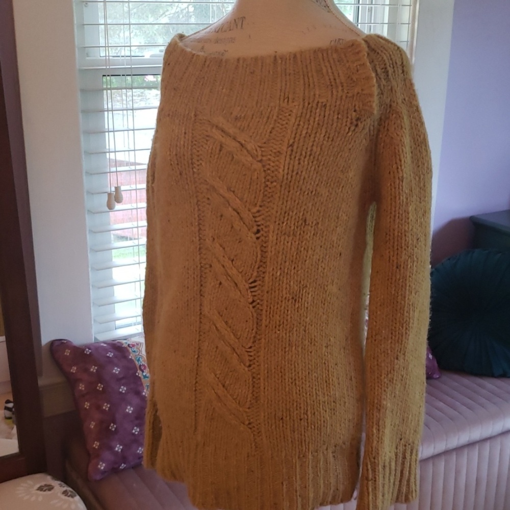 J Crew Long XS Bulky Off the Shoulder Sweater